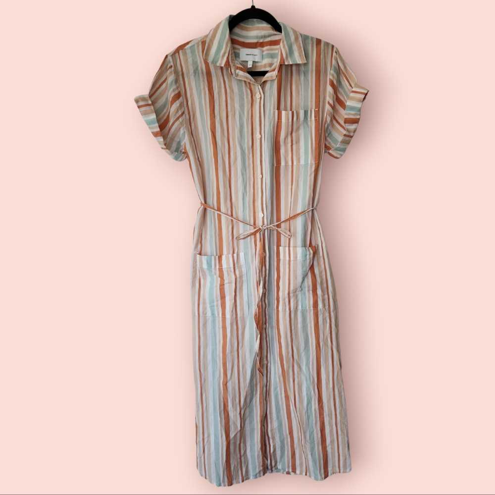 Current/Elliott Striped Collared Button Down Dres… - image 1